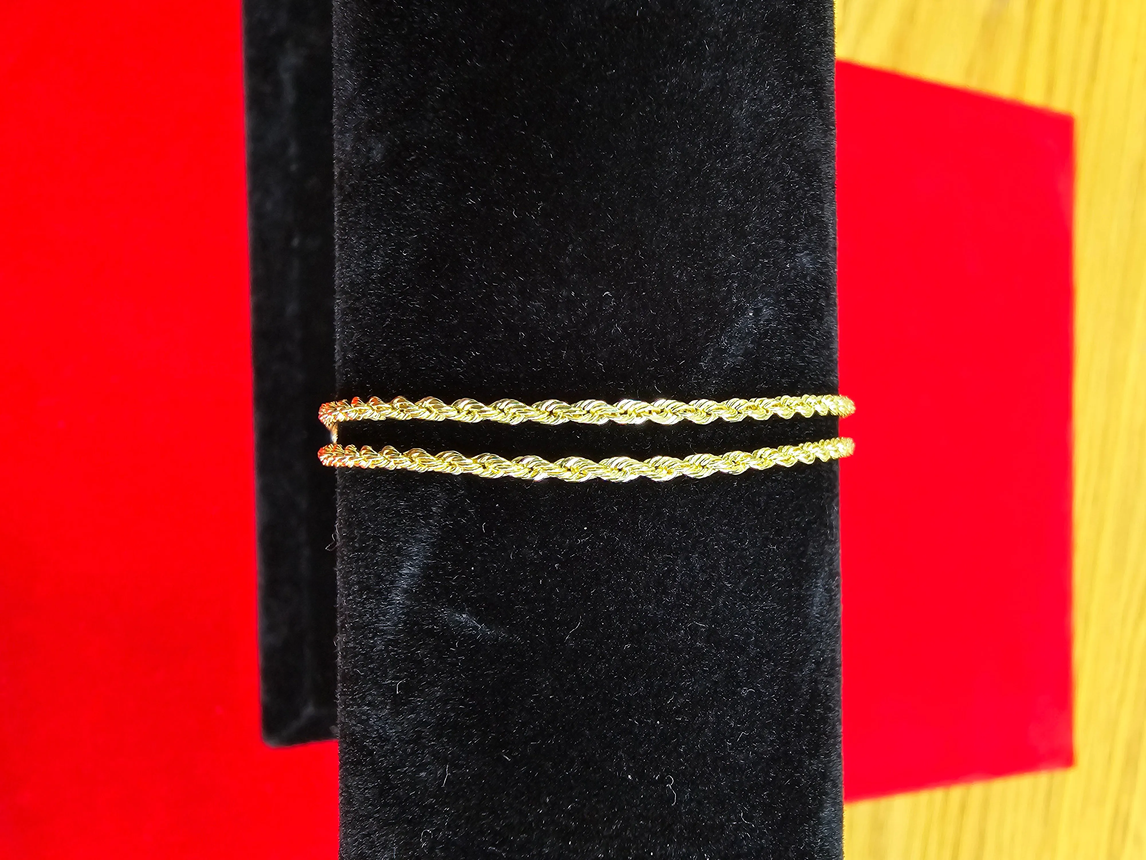 10K Real Gold Solid Diamond Cut 3.5MM Bracelet for Men/ Women