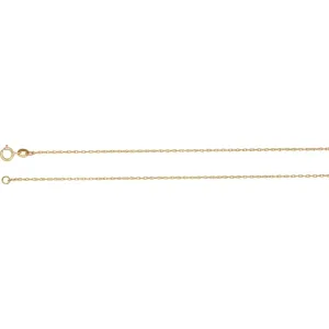 10k Yellow Gold 1mm Solid Rope 24" Chain