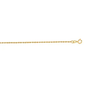 14K Gold 1.4mm Diamond Cut Royal Rope Chain