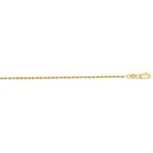 14K Gold 1.4mm Diamond Cut Royal Rope Chain