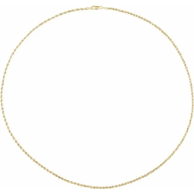 14K Gold Hollow Rope Chain