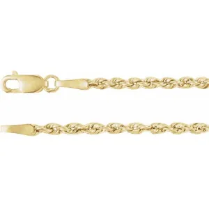 14K Gold Hollow Rope Chain