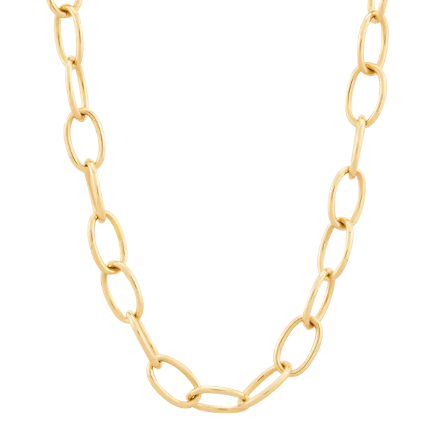 14k Italian Gold Oval Link Chain -FRF085802Y17