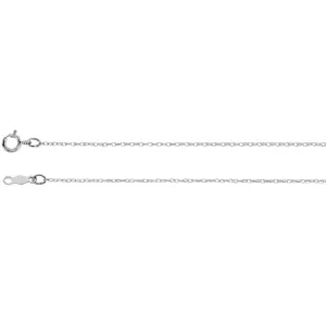14k White Gold .75mm Rope 20" Chain