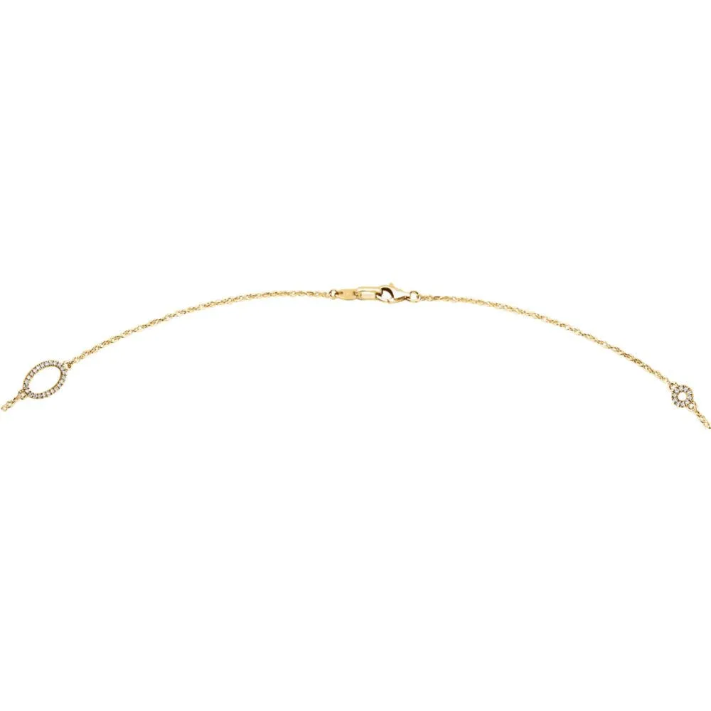 14k Yellow Gold 1/2 CTW Diamond 24" Necklace