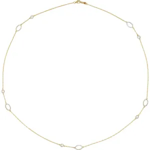 14k Yellow Gold 1/2 CTW Diamond 24" Necklace