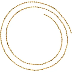 14k Yellow Gold 1.6mm Diamond-Cut Rope 20" Chain with Lobster Clasp