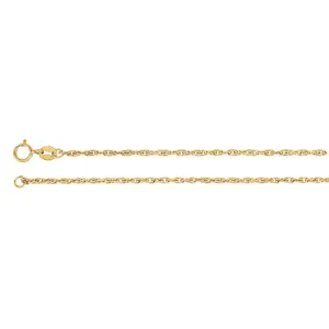 14k Yellow Gold 1.75mm Solid Rope 18" Chain