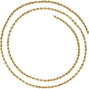 14k Yellow Gold 2.5mm Rope 18" Chain