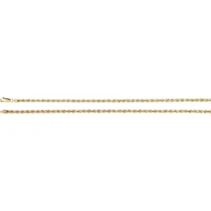 14k Yellow Gold 4mm Rope 16" Chain