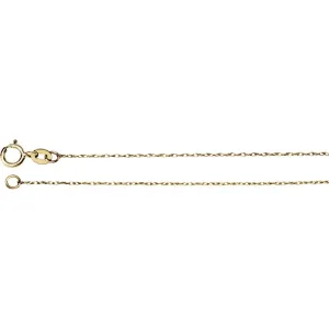 14k Yellow Gold .75mm Solid Rope 20" Chain
