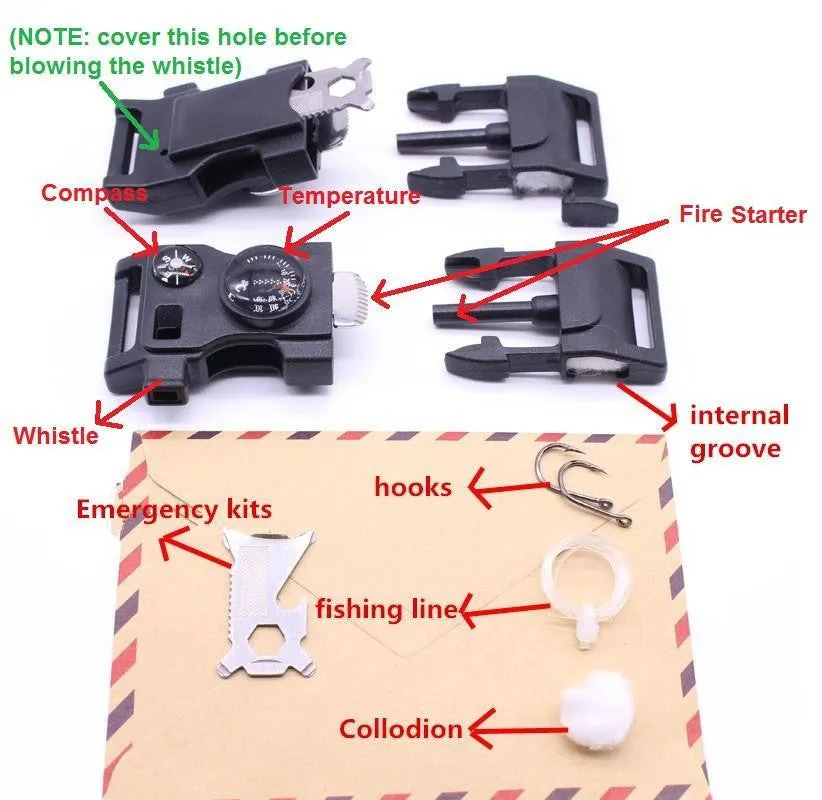 15 in 1 Multifunctional Outdoor Survival Bracelet