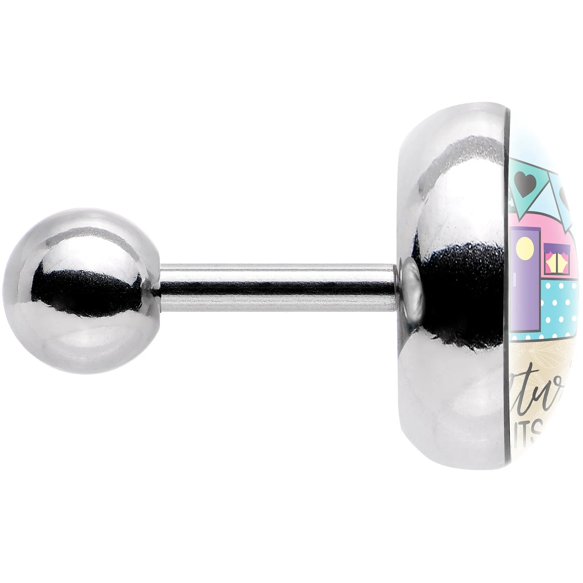 16 Gauge 1/4 Adventure Awaits Camper Tragus Cartilage Earring