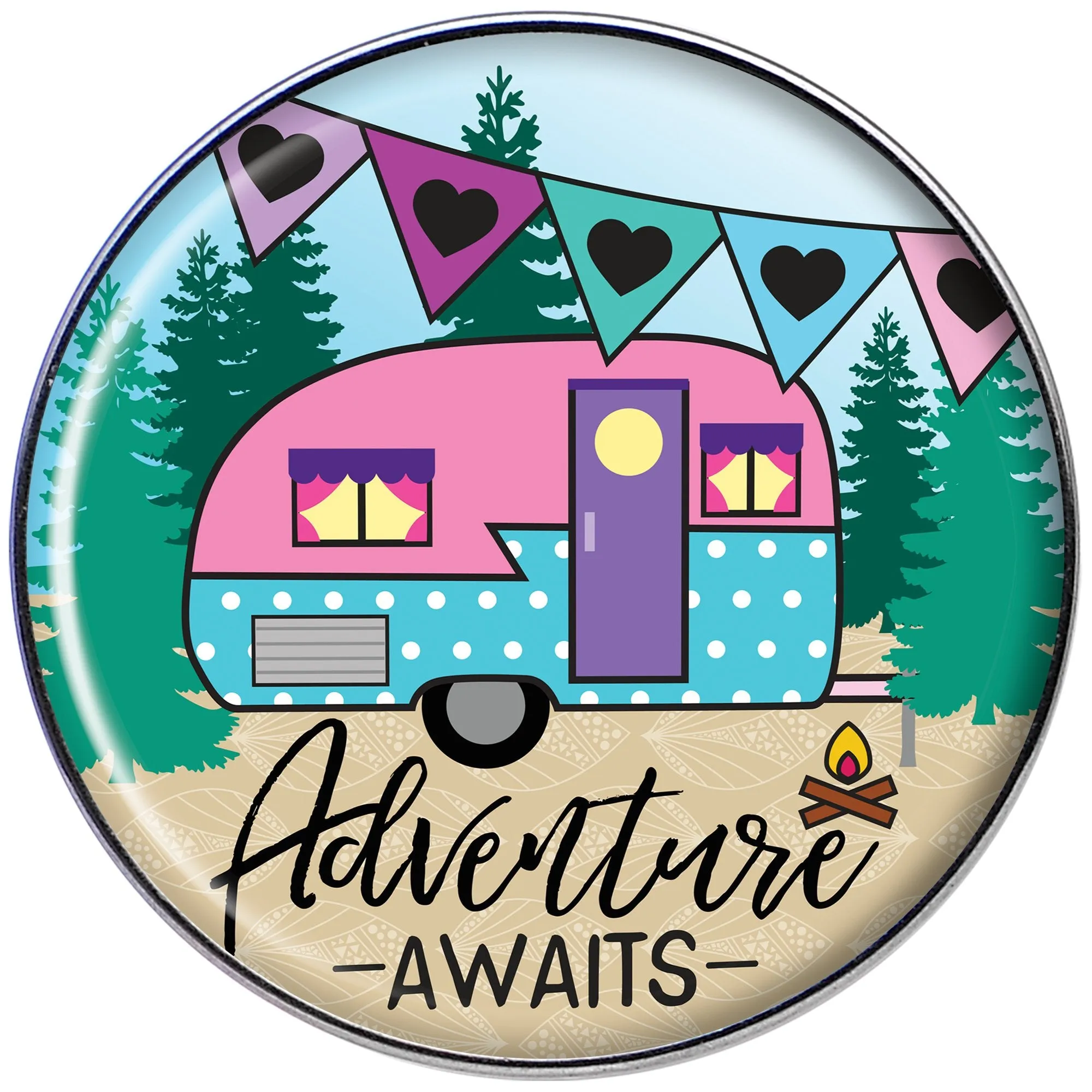 16 Gauge 1/4 Adventure Awaits Camper Tragus Cartilage Earring