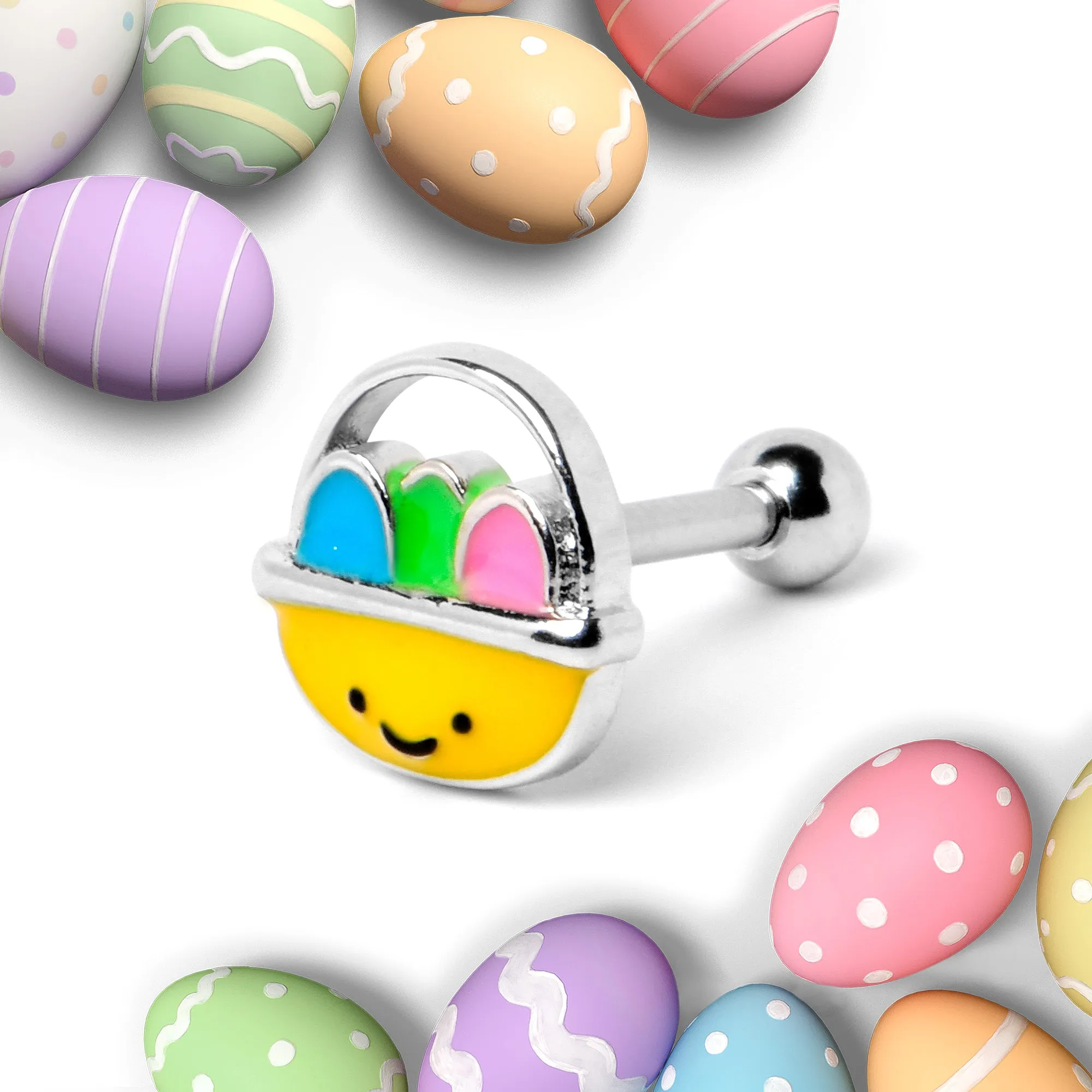 16 Gauge 5/16 Celebration  Easter Basket Cartilage Tragus Earring