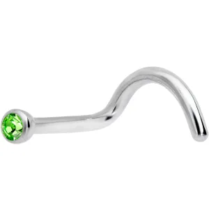18 Gauge Green 2mm Grade 23 Titanium Press Fit Left Nose Ring Screw