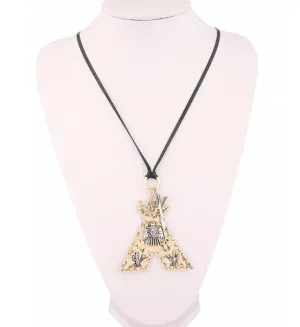 1Pcs/set Tribal Necklace Western Cowgirl Hippie Jewelry Eagle Necklace Indian Native American Jewelry Ethnic Necklace