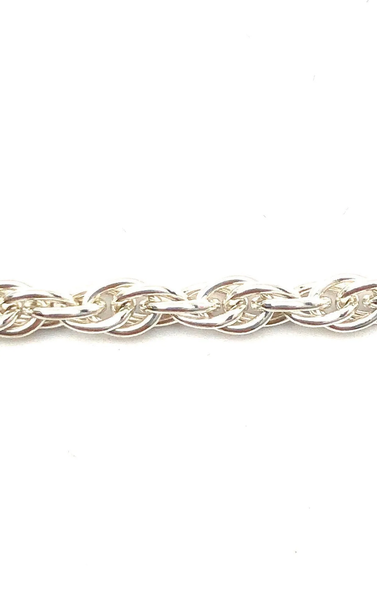 25R 2.5mm sterling silver double rope chain