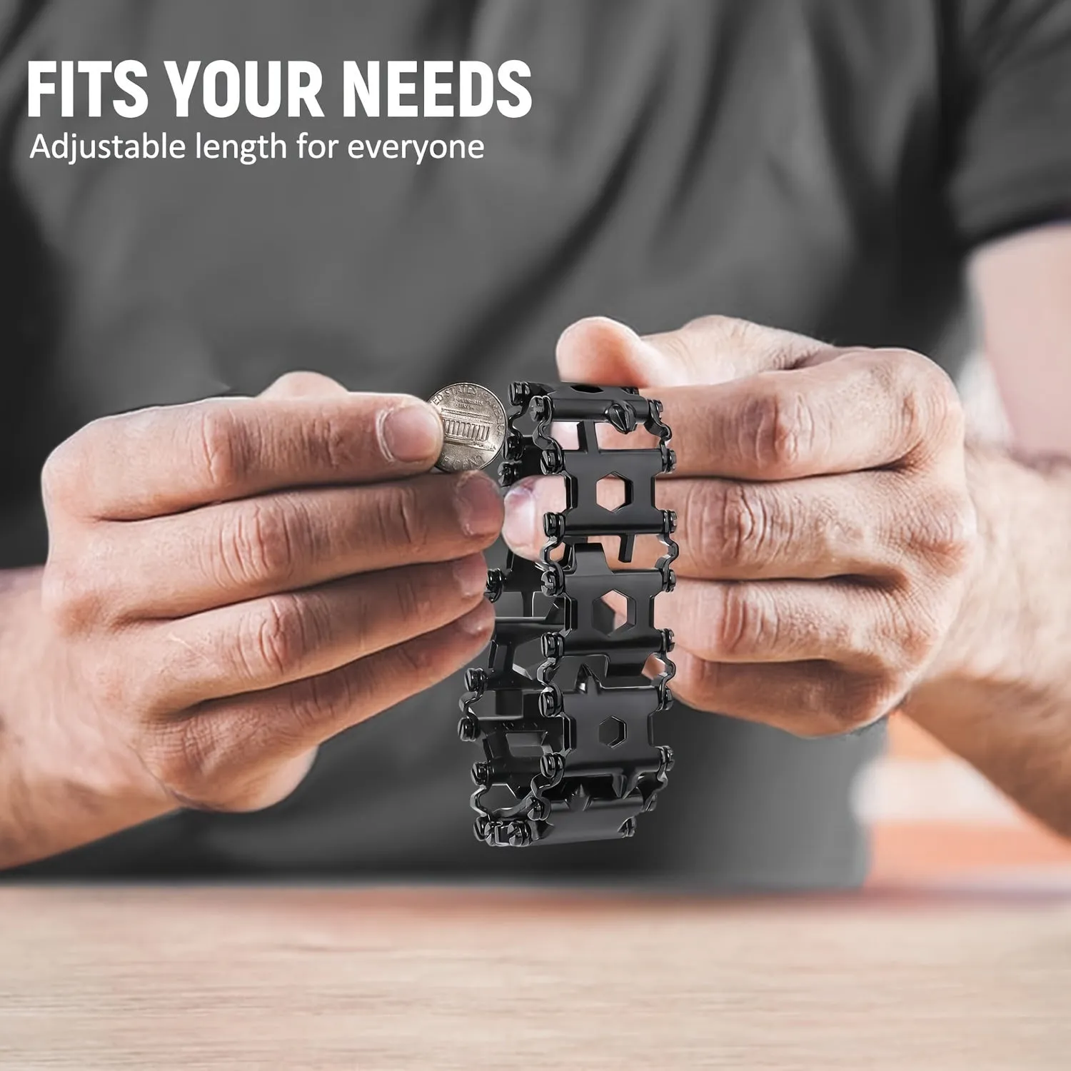 29-in-1 Tool Bracelet Stainless Steel - Outdoor Travel Wristband