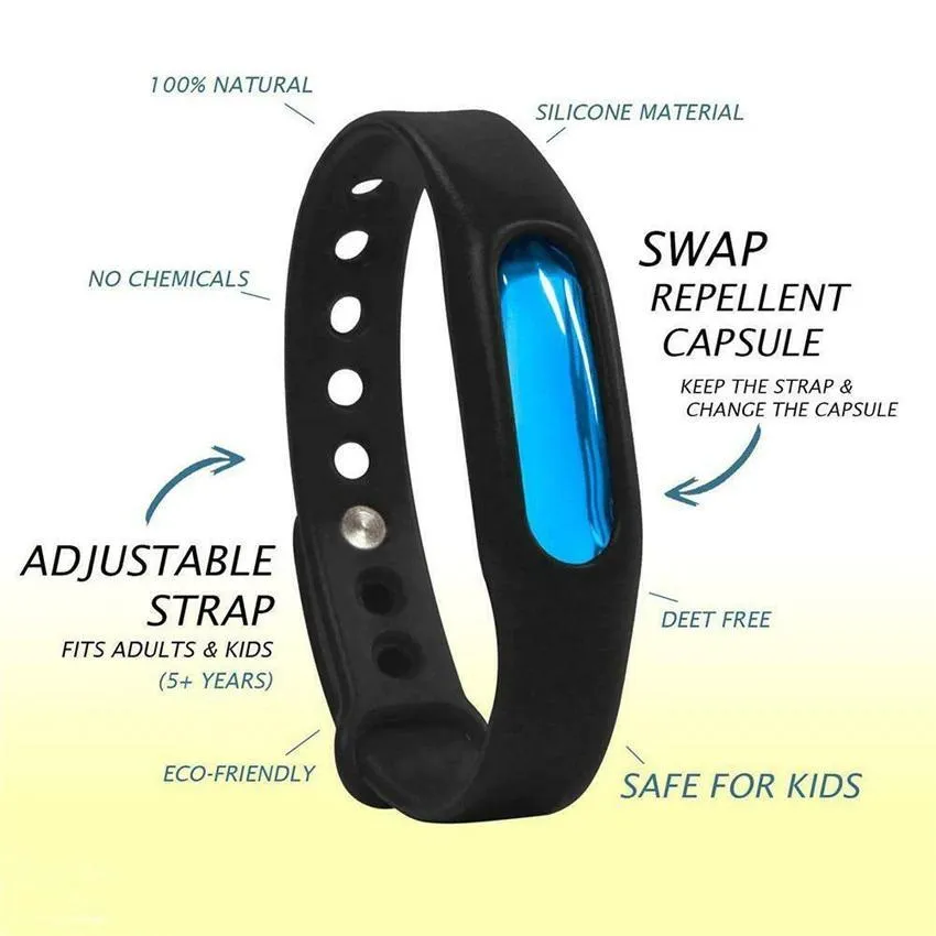 5 Pcs Repello - Human anti-flea, tick, & mosquito bracelet (advanced protection)