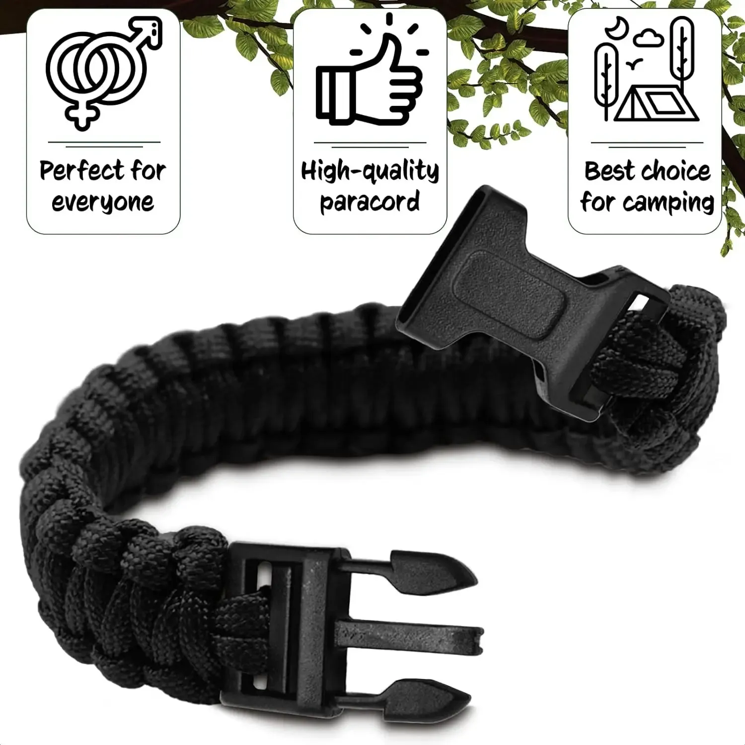 7 Strand 4mm Tactical Parachute Cord Survival Bracelets