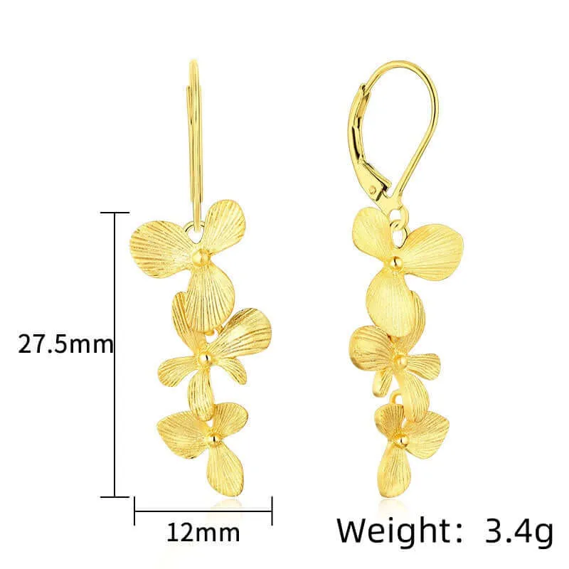925 Silver Leaf Pendant Huggie Earring