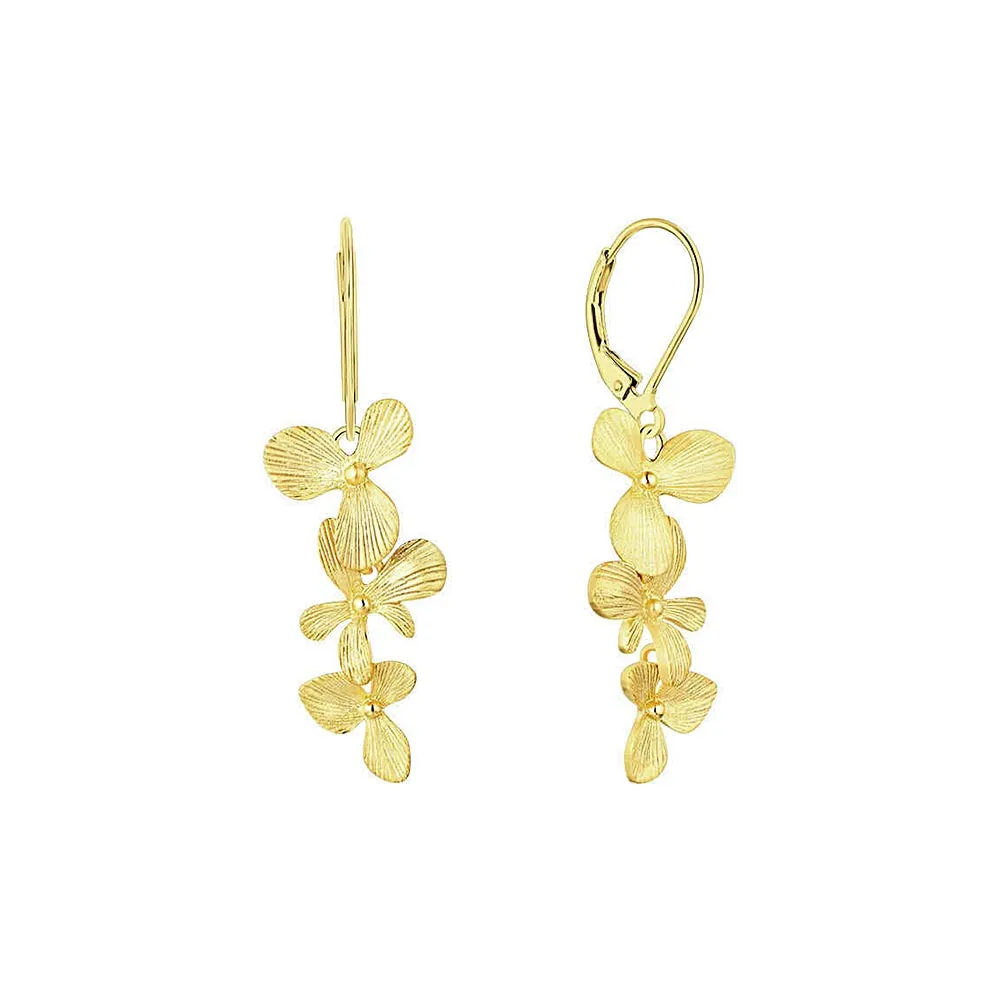 925 Silver Leaf Pendant Huggie Earring