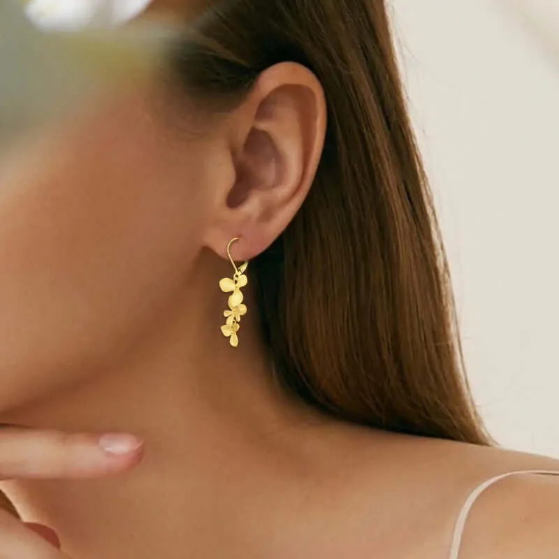925 Silver Leaf Pendant Huggie Earring