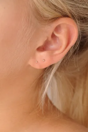 9ct Rose Gold Tiny Studs