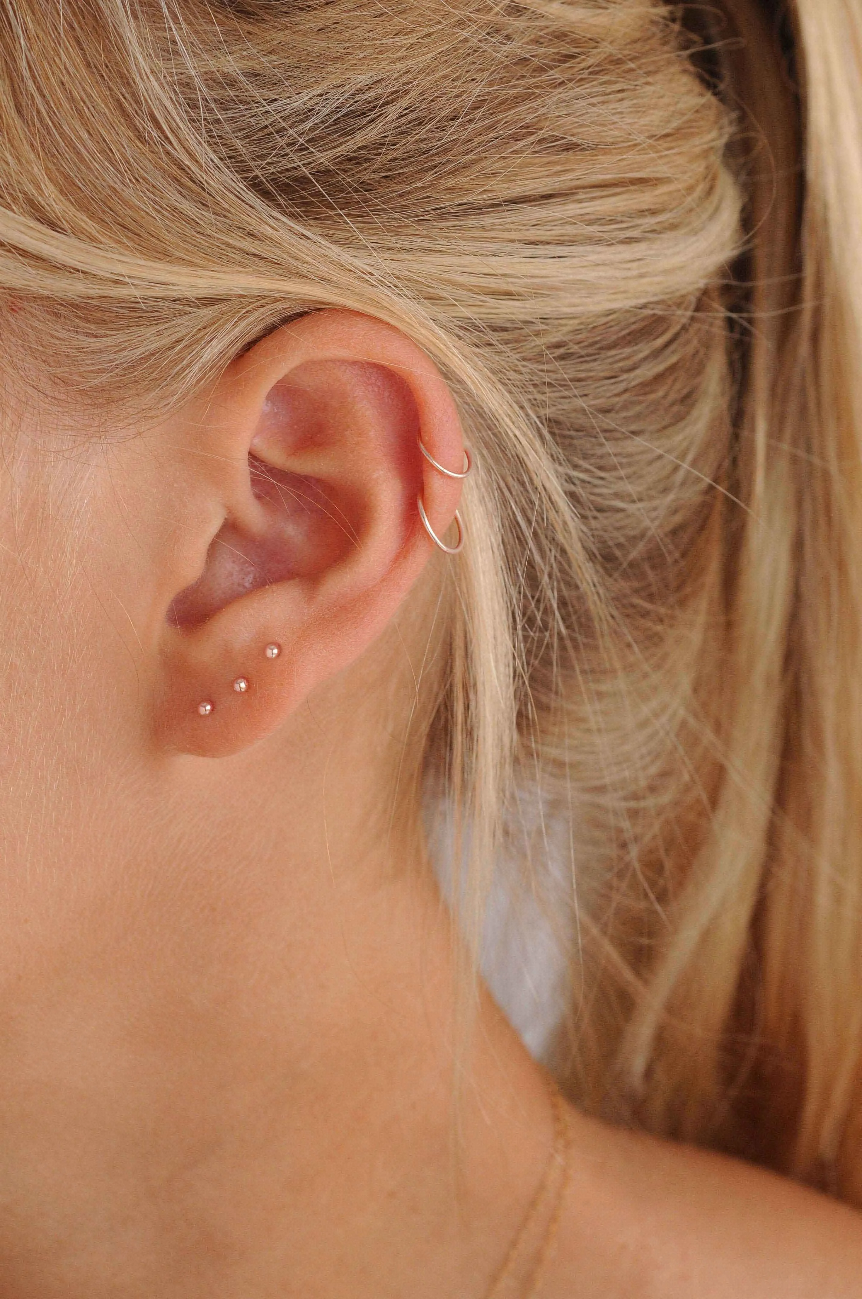 9ct Rose Gold Tiny Studs