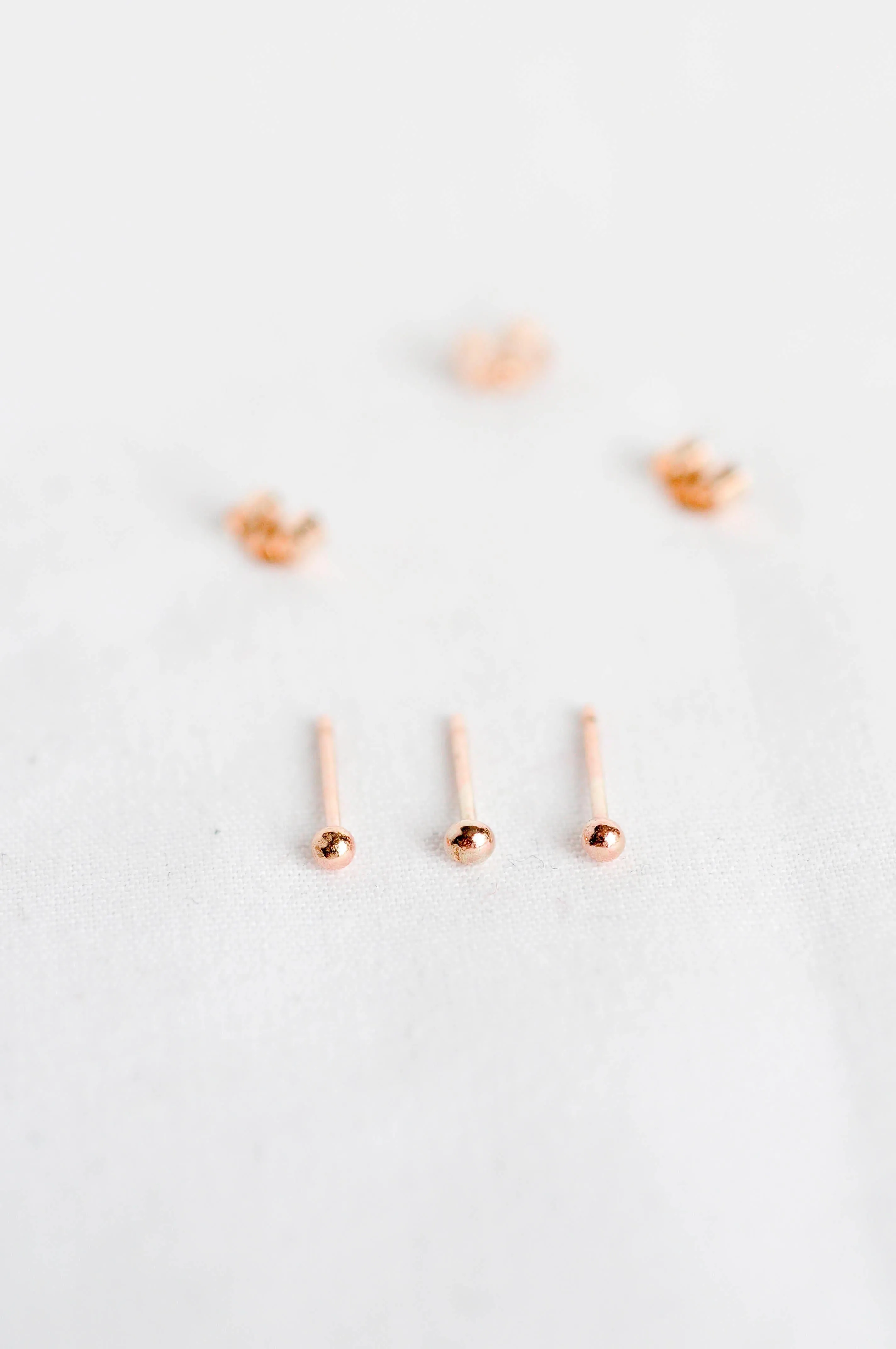 9ct Rose Gold Tiny Studs
