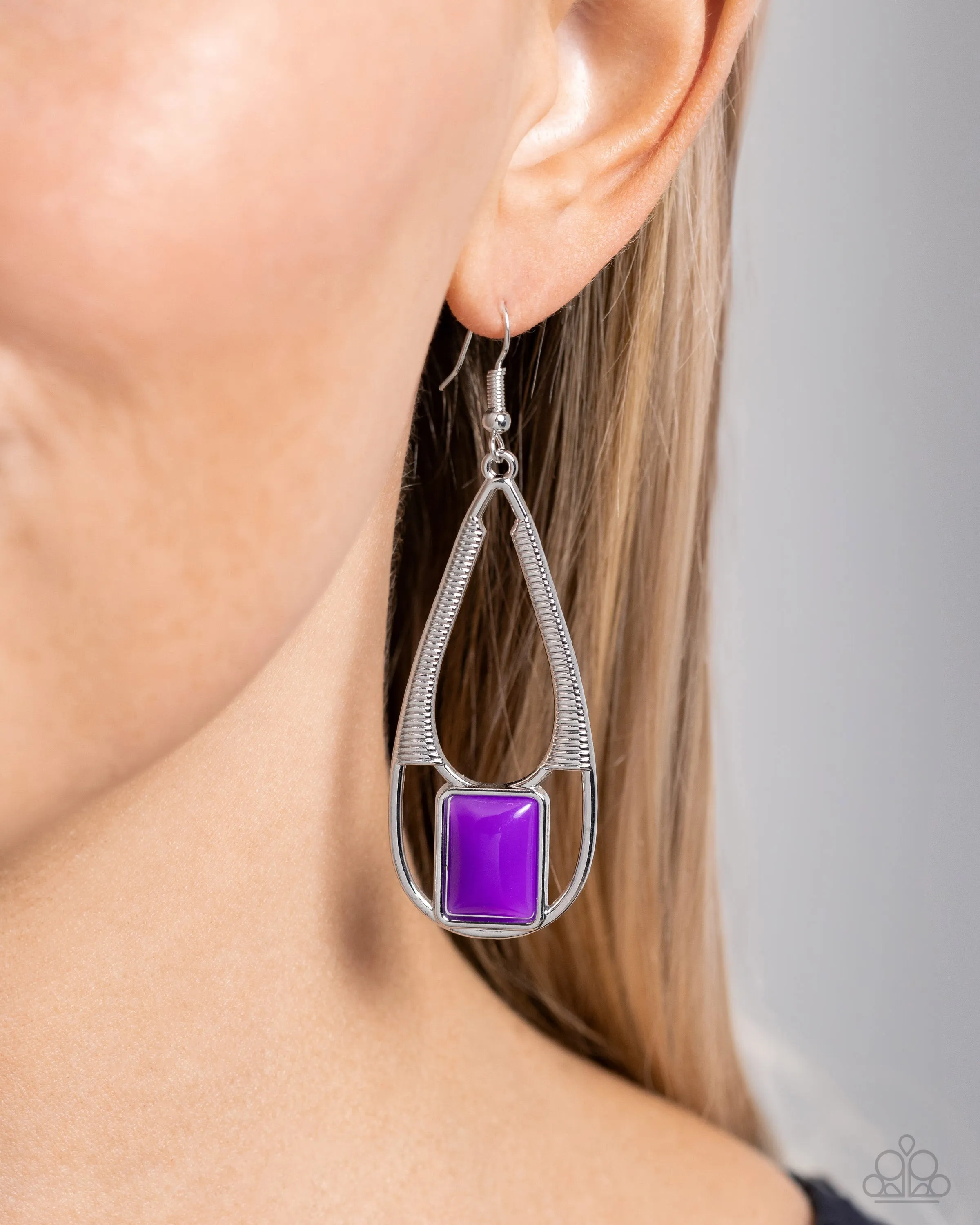 Adventure Story Purple Earrings Paparazzi