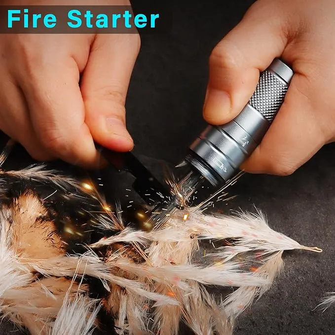 All in 1 Camping Survival Kits with LED Flashlight, Fire Starter, Whistle, Glass Breaker, Compass, Paracord, Tactical Survival Multitool, EDC, Stocking Stuffers and Gifts for Men Women