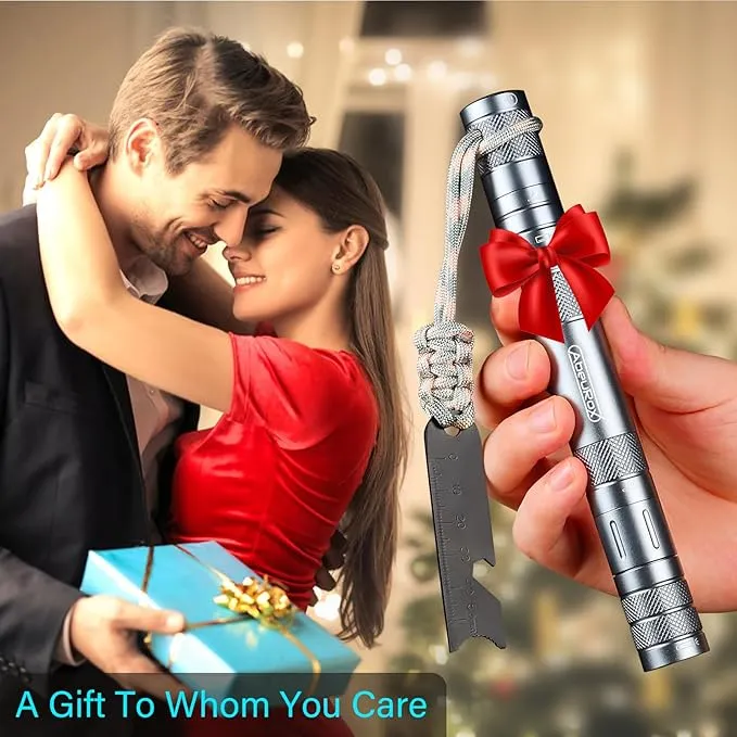 All in 1 Camping Survival Kits with LED Flashlight, Fire Starter, Whistle, Glass Breaker, Compass, Paracord, Tactical Survival Multitool, EDC, Stocking Stuffers and Gifts for Men Women