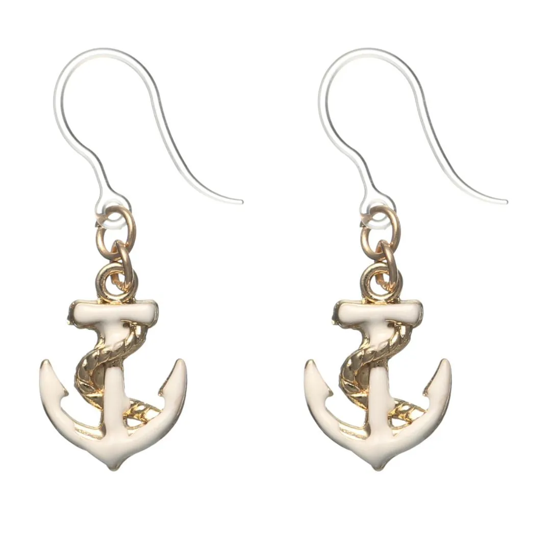 Anchor Dangles Hypoallergenic Earrings for Sensitive Ears Made with Plastic Posts