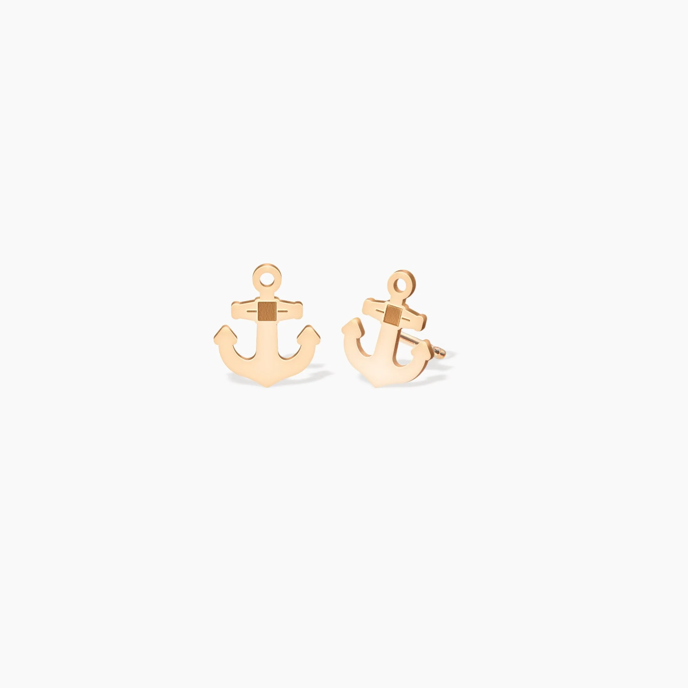 Anchor Earrings  14k