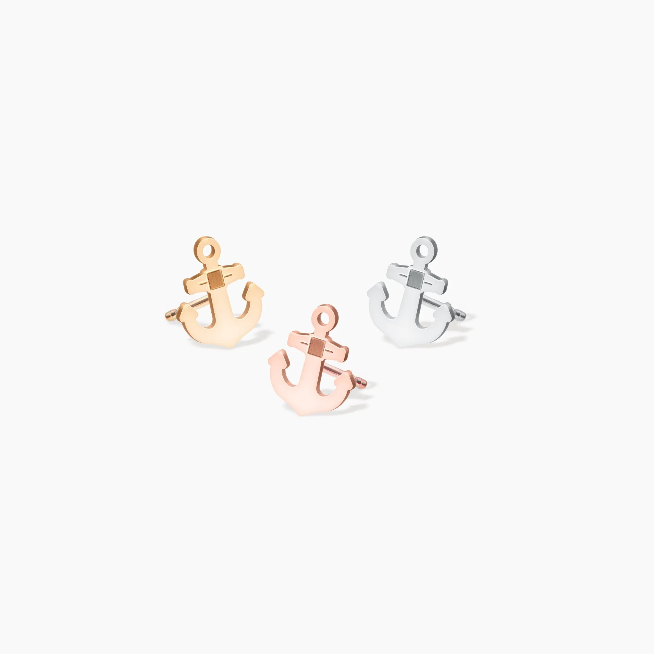 Anchor Earrings  14k