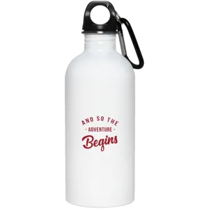 And So the Adventure Begins - 20 oz. Stainless Steel Water Bottle
