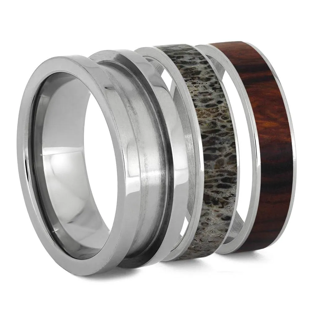 Antler & Ironwood Modular Titanium Ring Set