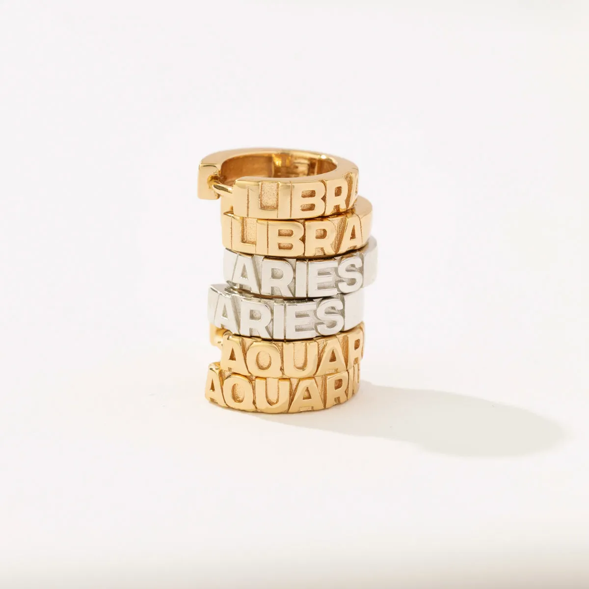 Aries Huggie Hoop Earrings | Final Sale