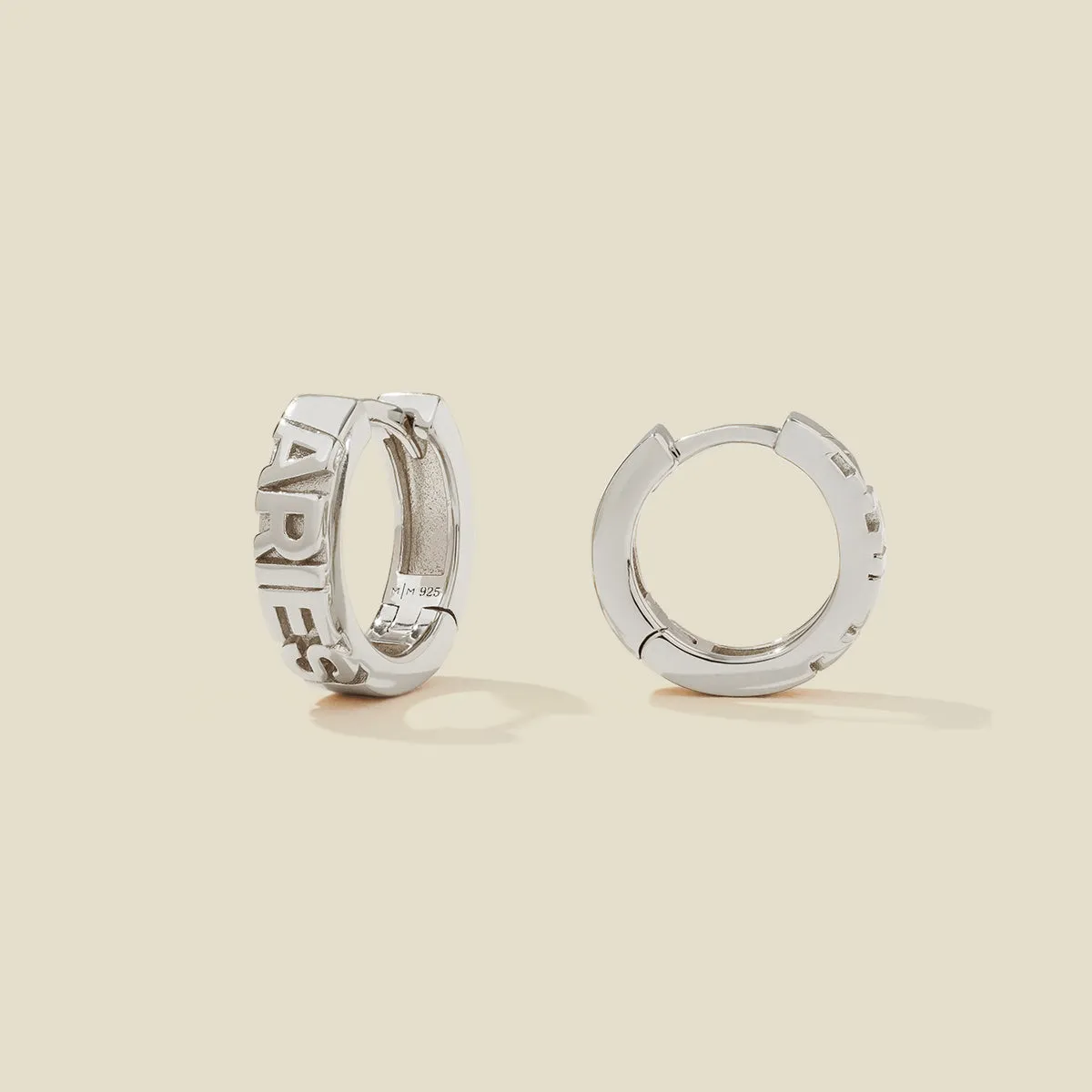 Aries Huggie Hoop Earrings | Final Sale