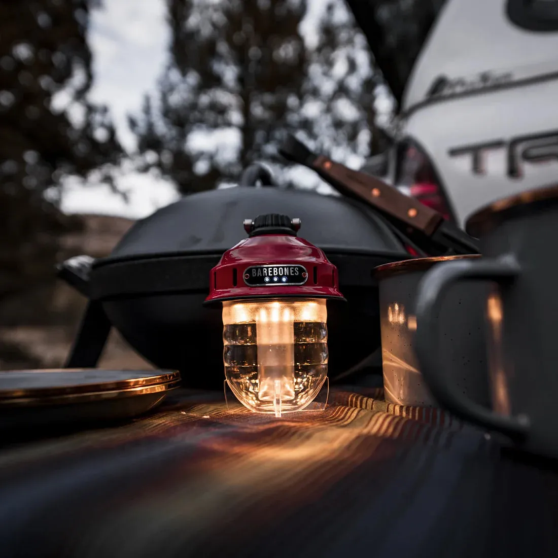 Barebones Beacon Hanging Lantern Red