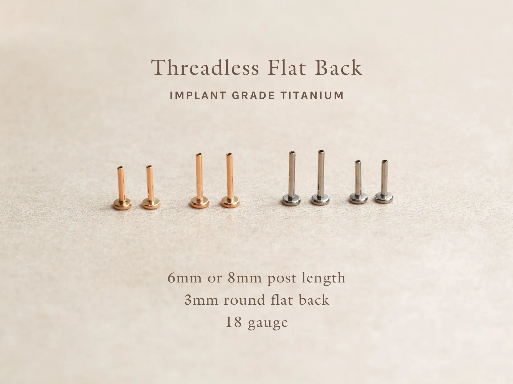 Bat - Titanium Flat Back