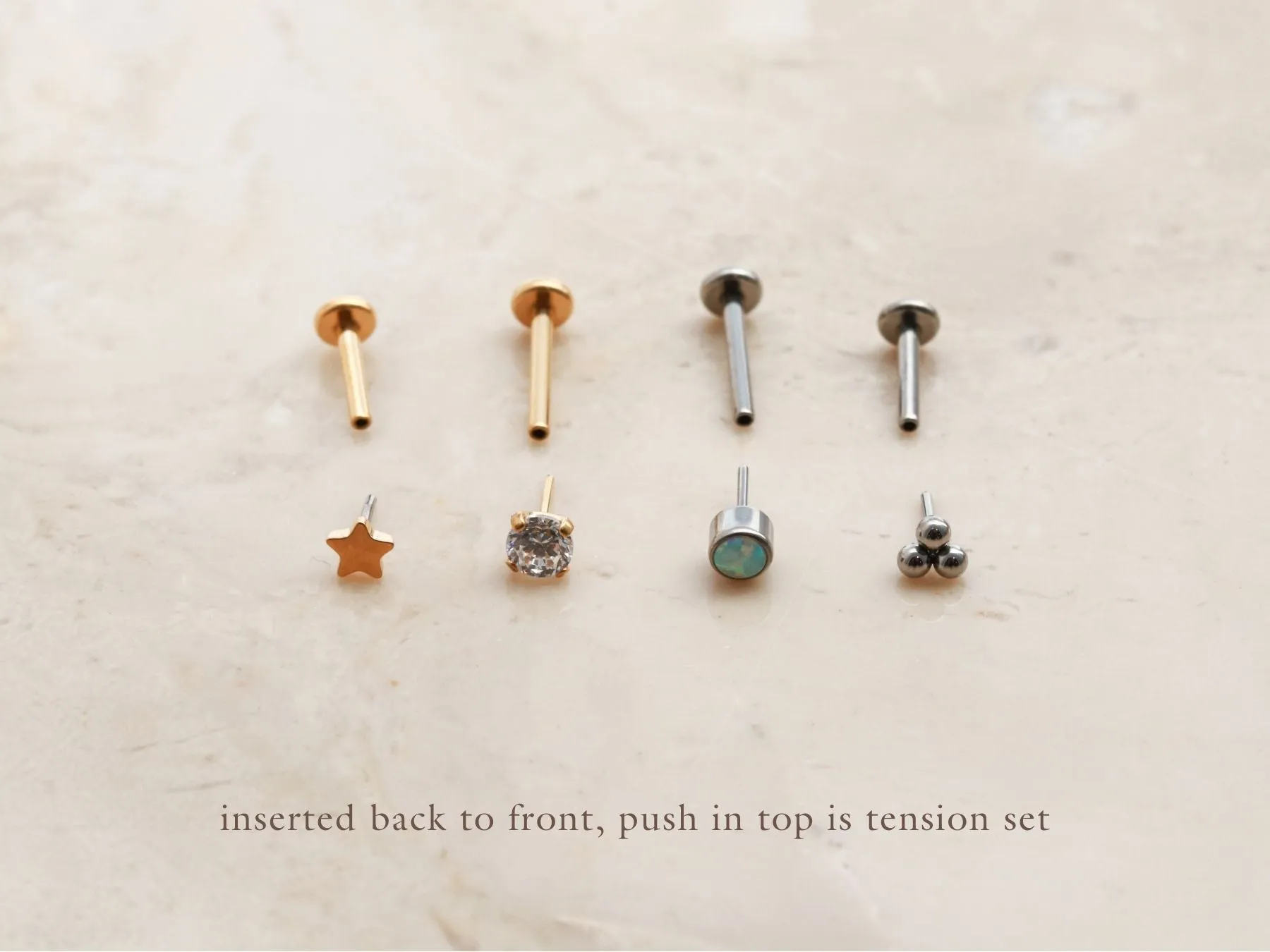Bat - Titanium Flat Back