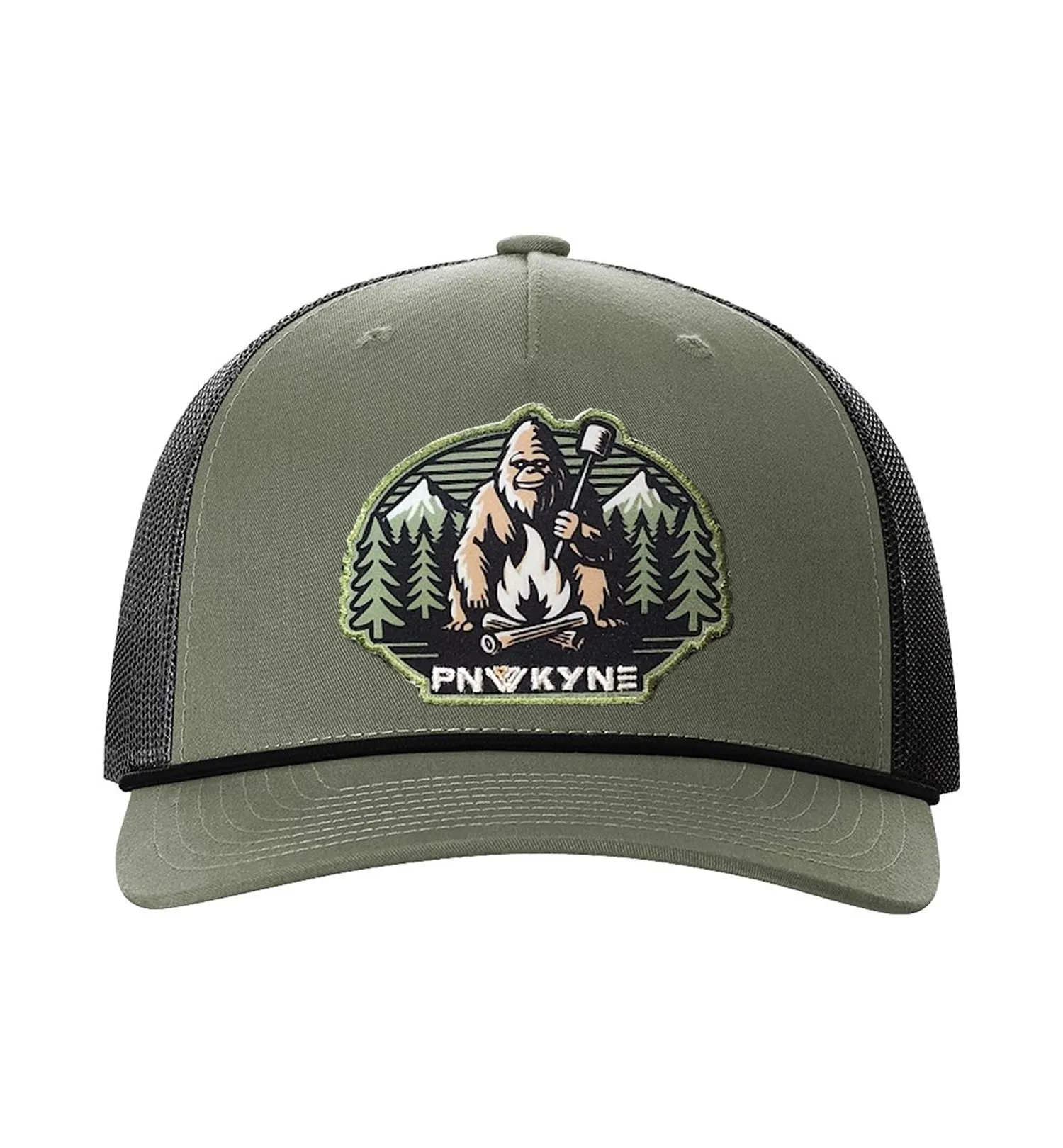 Bigfoot Campfire Five-Panel Rope Hat