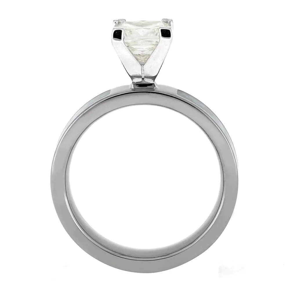 Bike Chain Engagement Ring Solitaire