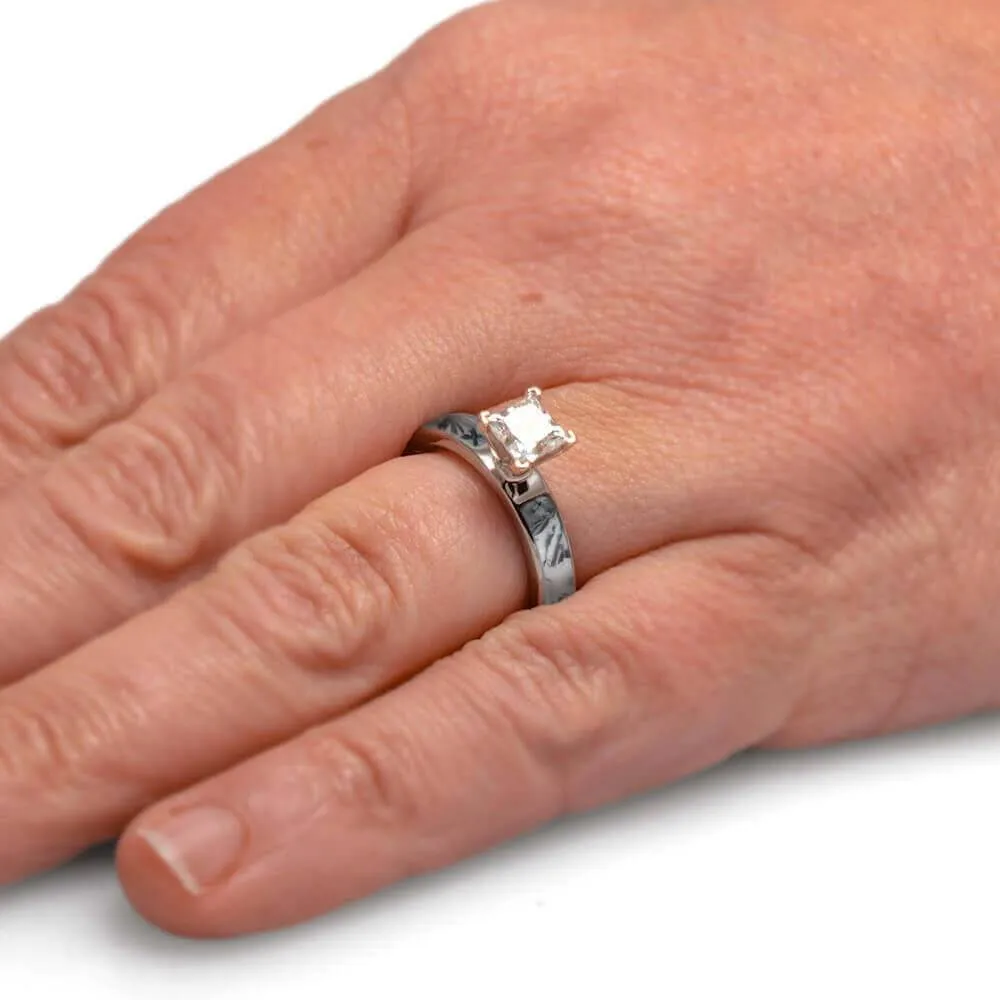 Bike Chain Engagement Ring Solitaire