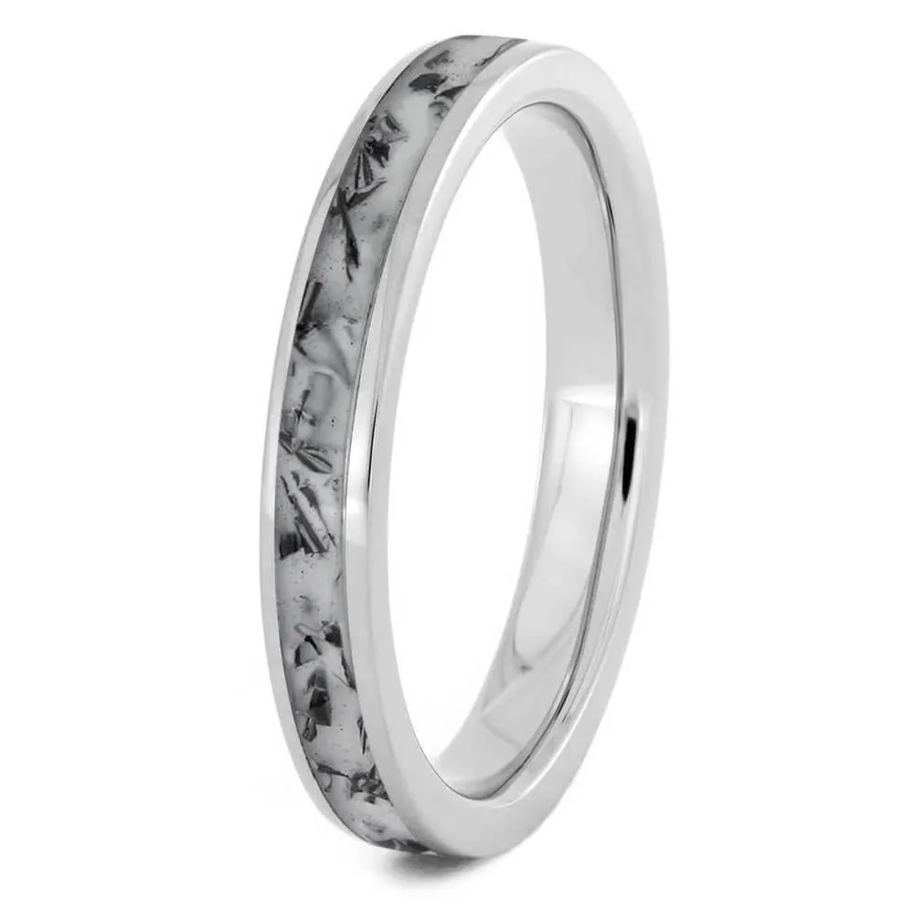 Bike Chain Wedding Band for Women in Titanium