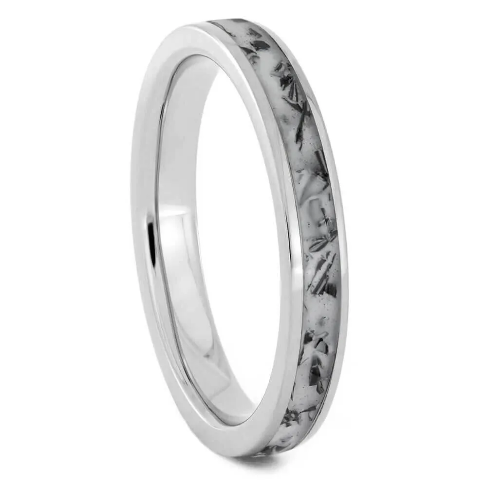 Bike Chain Wedding Band for Women in Titanium
