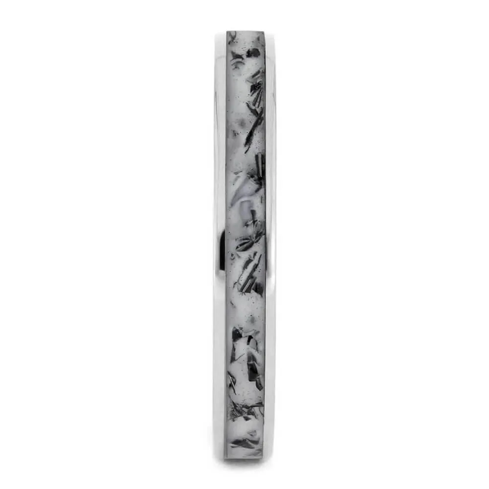 Bike Chain Wedding Band for Women in Titanium